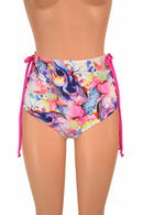 High Waist "Siren" Lace Up Shorts - Coquetry Clothing