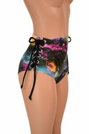 High Waist "Siren" Lace Up Shorts - Coquetry Clothing