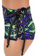 High Waist "Siren" Lace Up Shorts - Coquetry Clothing