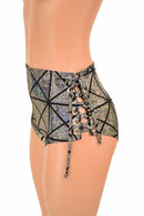 High Waist "Siren" Lace Up Shorts - Coquetry Clothing