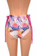 High Waist "Siren" Lace Up Shorts - Coquetry Clothing