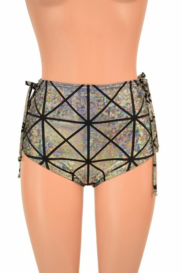 High Waist "Siren" Lace Up Shorts - Coquetry Clothing
