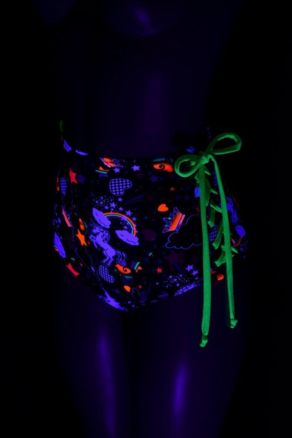High Waist "Siren" Lace Up Shorts - Coquetry Clothing