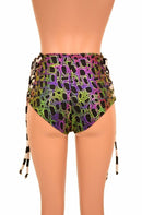 High Waist "Siren" Lace Up Shorts - Coquetry Clothing