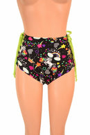 High Waist "Siren" Lace Up Shorts - Coquetry Clothing