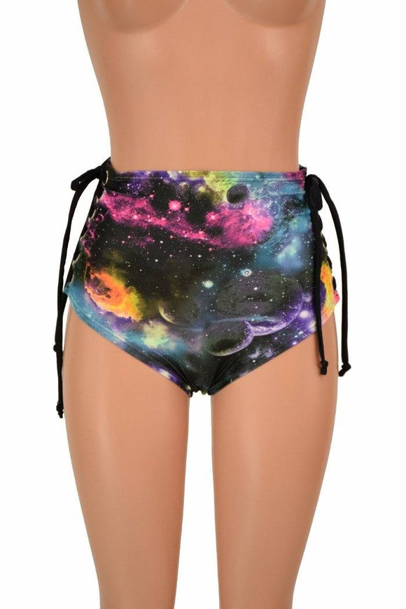 High Waist "Siren" Lace Up Shorts - Coquetry Clothing