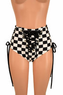 High Waist "Siren" Lace Up Shorts - Coquetry Clothing