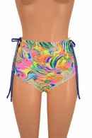 High Waist "Siren" Lace Up Shorts - Coquetry Clothing
