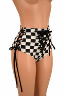 High Waist "Siren" Lace Up Shorts - Coquetry Clothing