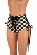 High Waist "Siren" Lace Up Shorts - Coquetry Clothing