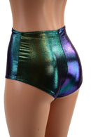 High Waist Siren Shorts in Scarab - Coquetry Clothing