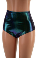 High Waist Siren Shorts in Scarab - Coquetry Clothing