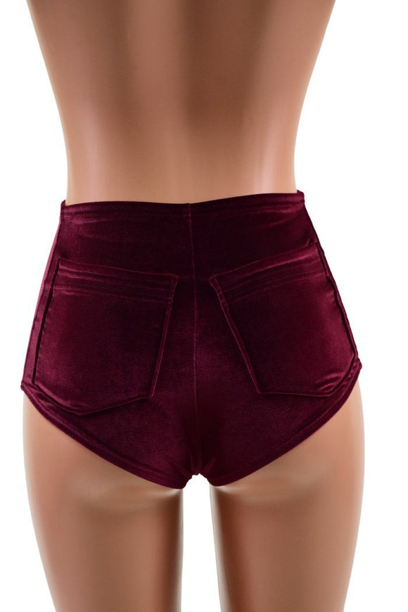 High Waist Siren Shorts with Back Pockets - Coquetry Clothing
