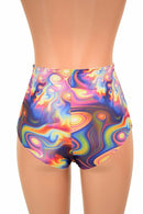 High Waist Siren Shorts with Front Lace - up - Coquetry Clothing