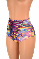 High Waist Siren Shorts with Front Lace - up - Coquetry Clothing
