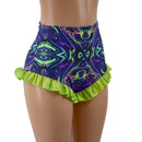 High Waist Siren Shorts with Ruffled Leg - Coquetry Clothing