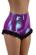 High Waist Siren Shorts with Ruffled Leg - 1