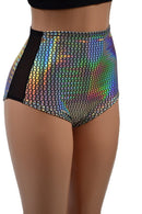 High Waist Siren Shorts with Side Panels - Coquetry Clothing