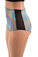 High Waist Siren Shorts with Side Panels - Coquetry Clothing