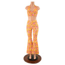 High Waist Solar Flares and Tie Back Halter in "What the Floral" - Coquetry Clothing