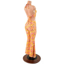 High Waist Solar Flares and Tie Back Halter in "What the Floral" - Coquetry Clothing