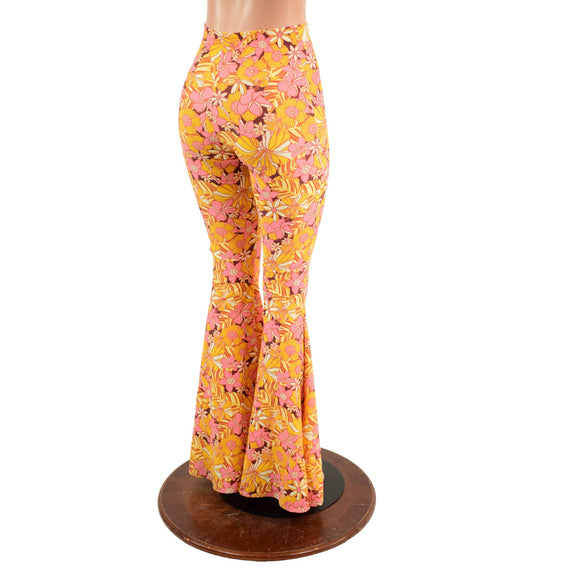 High Waist Solar Flares in "What the Floral" - Coquetry Clothing