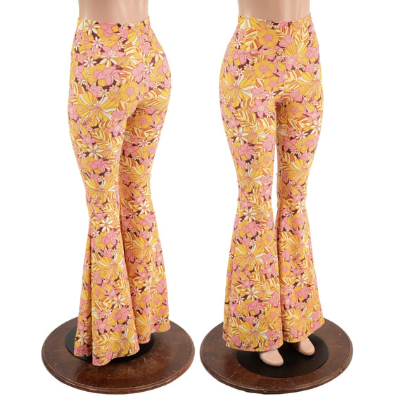 High Waist Solar Flares in "What the Floral" - Coquetry Clothing