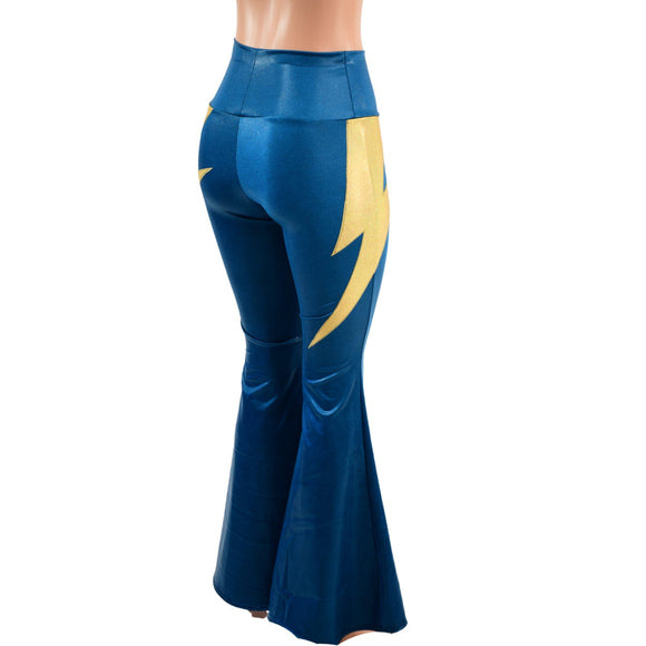 High Waist Solar Flares with Lightning Bolts - Coquetry Clothing
