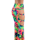 High Waist Solar Flares with Triple Cutouts and O - rings - Coquetry Clothing