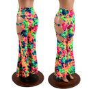 High Waist Solar Flares with Triple Cutouts and O - rings - Coquetry Clothing
