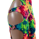 High Waist Solar Flares with Triple Cutouts and O - rings - Coquetry Clothing