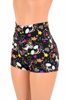 High Waist Unicorns & Rainbows Shorts - Coquetry Clothing