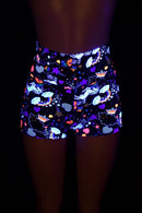 High Waist Unicorns & Rainbows Shorts - Coquetry Clothing