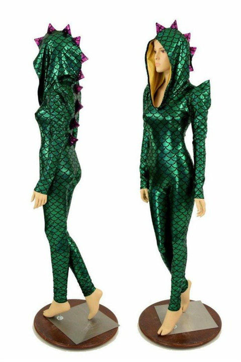 Mardi Gras Dragon Hood Catsuit - Coquetry Clothing