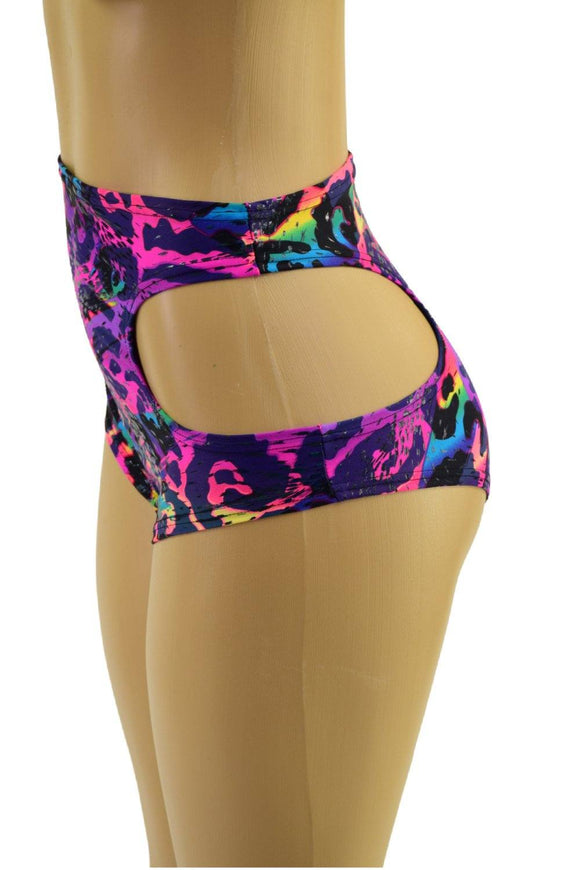 Hipnotic Siren Shorts in Rainbow Leopard - Coquetry Clothing