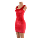 Holly Berry Red Velvet Tank Dress READY to SHIP - 3