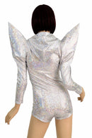 Holographic Sharp Shoulder Romper - Coquetry Clothing