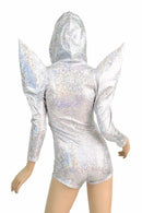 Holographic Sharp Shoulder Romper - Coquetry Clothing