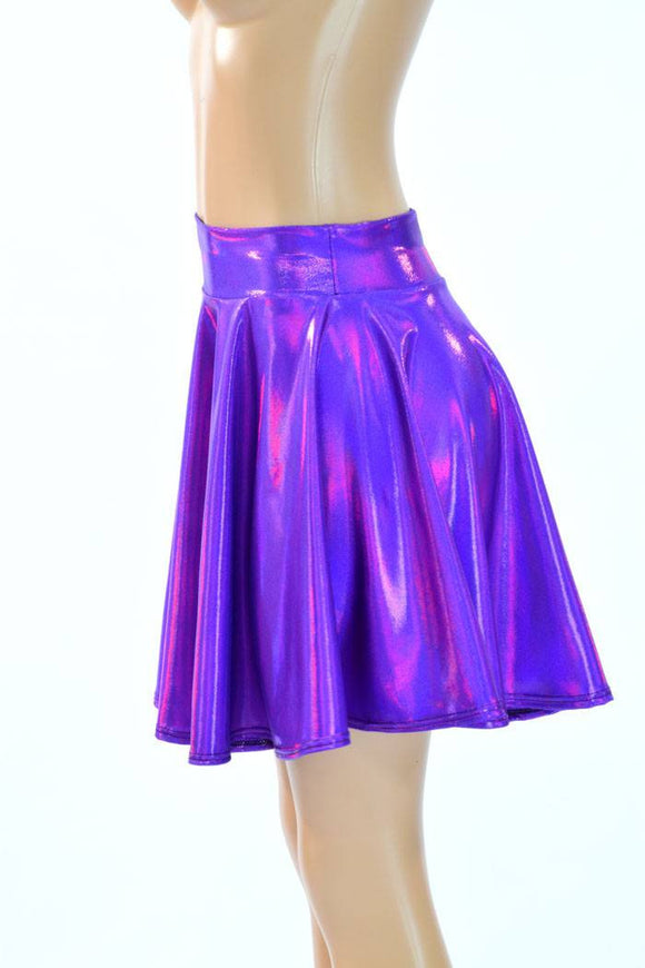 Holographic Skater Skirt - Coquetry Clothing