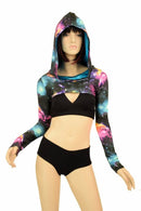 Hooded Galaxy Bolero Dance Sleeves - Coquetry Clothing