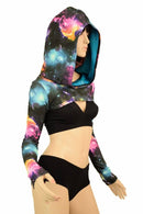 Hooded Galaxy Bolero Dance Sleeves - Coquetry Clothing