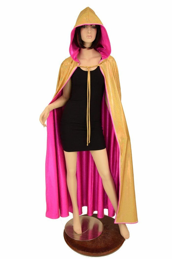 Hooded Holographic Festival Cape - Coquetry Clothing