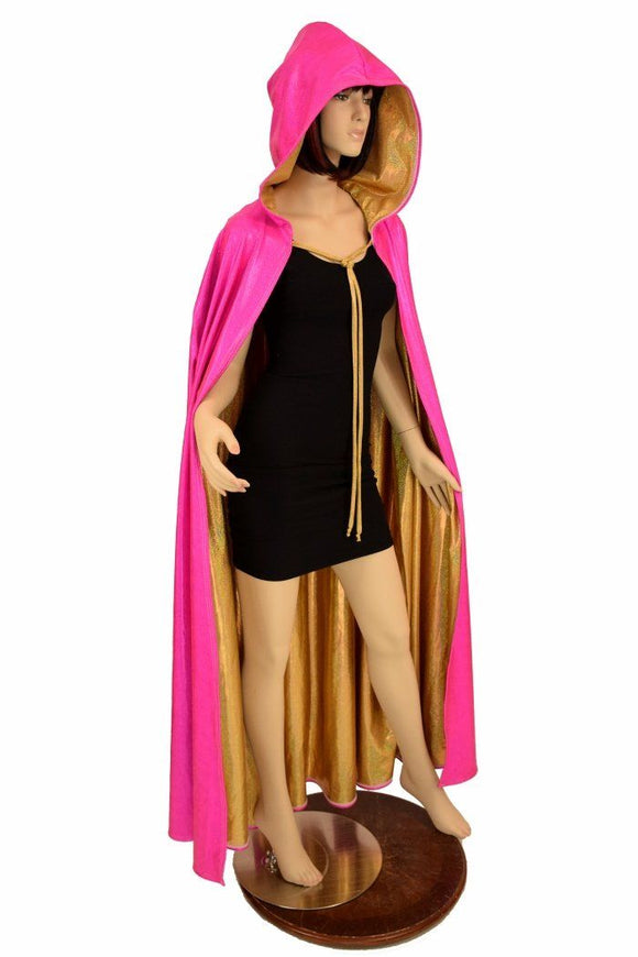 Hooded Holographic Festival Cape - Coquetry Clothing