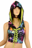 Hooded Lace Up Top - Coquetry Clothing