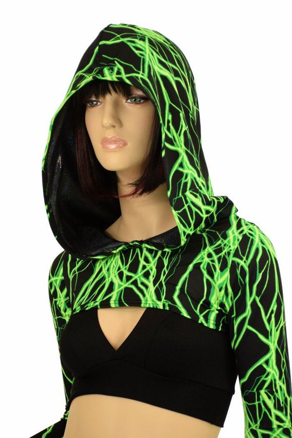 Hooded Lightning Bolero Dance Sleeves - Coquetry Clothing