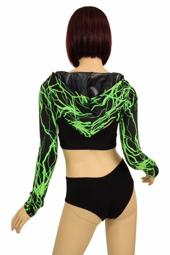 Hooded Lightning Bolero Dance Sleeves - Coquetry Clothing