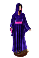 Hooded Melissa Gown with Lined Fan Sleeves - Coquetry Clothing