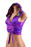 Hooded Wrap & Tie Top - Coquetry Clothing