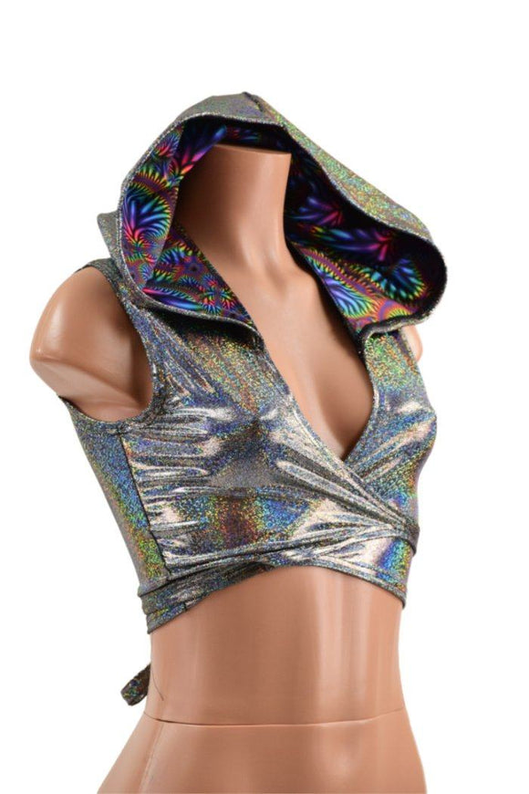 Hooded Wrap & Tie Top - Coquetry Clothing