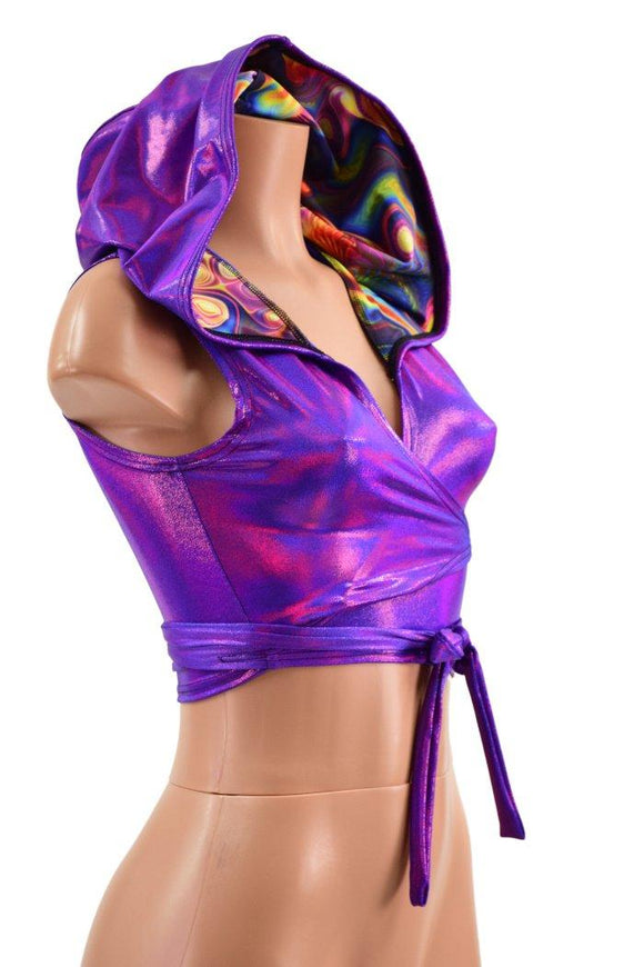 Hooded Wrap & Tie Top - Coquetry Clothing